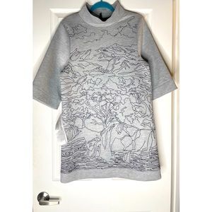 BCBG sweater dress with front pattern